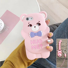 Load image into Gallery viewer, iphone5S手机壳苹果5保护套5S情侣卡通硅胶套SE全包防摔软外壳女