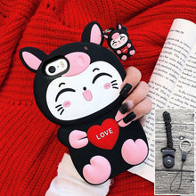 Load image into Gallery viewer, iphone5S手机壳苹果5保护套5S情侣卡通硅胶套SE全包防摔软外壳女