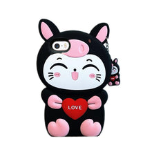 Load image into Gallery viewer, iphone5S手机壳苹果5保护套5S情侣卡通硅胶套SE全包防摔软外壳女