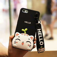 Load image into Gallery viewer, iphone5S手机壳苹果5保护套5S情侣卡通硅胶套SE全包防摔软外壳女