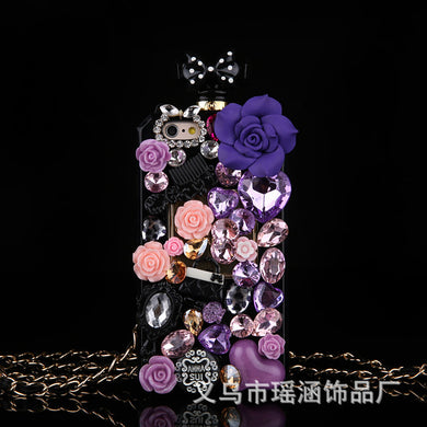 安娜iphone6 手机壳 奢华满钻 6plus 保护套 香水瓶苹果5钻饰壳