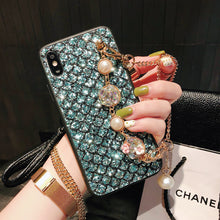 Load image into Gallery viewer, 三星s10plus手机壳奢华斜跨s9+闪粉s10+挂链女M20潮牌A70/60软壳5