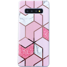 Load image into Gallery viewer, ins风简约大理石三星note10+手机壳5G版s10奢华电镀闪s8全包软壳s9+时尚亮面保护套s8plus冷淡风s10+软胶女