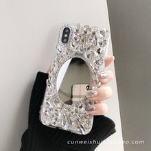 Load image into Gallery viewer, 喜哥同款奢华水钻8plus苹果x手机壳XS Max/XR/7p带镜子6s软壳潮女