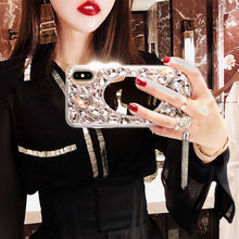 Load image into Gallery viewer, 新款水钻镜子三星s8手机壳潮牌s8+/plus保护套化妆神器s9防摔壳流苏s9+/plus奢华时尚全包韩版女款