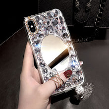 Load image into Gallery viewer, 新款水钻镜子三星s8手机壳潮牌s8+/plus保护套化妆神器s9防摔壳流苏s9+/plus奢华时尚全包韩版女款