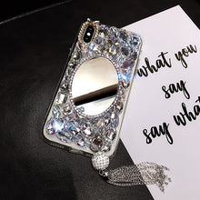 Load image into Gallery viewer, 新款水钻镜子三星s8手机壳潮牌s8+/plus保护套化妆神器s9防摔壳流苏s9+/plus奢华时尚全包韩版女款