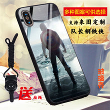 Load image into Gallery viewer, 华为P10lite nova3s定制玻璃手机壳小米8探索版美队3钢铁侠漫威男