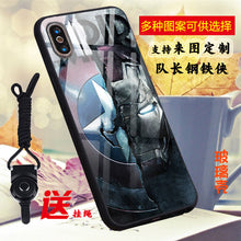 Load image into Gallery viewer, 华为P10lite nova3s定制玻璃手机壳小米8探索版美队3钢铁侠漫威男