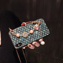 Load image into Gallery viewer, 三星s10plus手机壳奢华斜跨s9+闪粉s10+挂链女M20潮牌A70/60软壳5