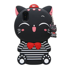 Load image into Gallery viewer, 招财猫iphonex手机壳xsmax卡通苹果7防摔8plus可爱xr硅胶套6s女xs