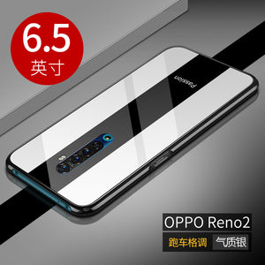 opporeno2手机壳OPPO reno2高档玻璃保护套0pp0金属边框Reno2男全包女防摔潮款超薄网红限量版潮牌个性创意