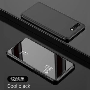 oppo/A1K/realme c2/c1翻盖手机壳镜面智能皮套oppoA1K透明防摔薄