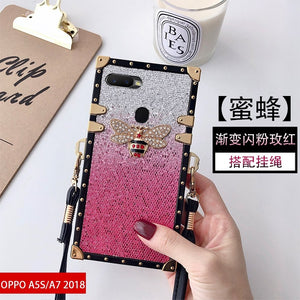 oppoA5S手机壳oppo A5S奢华闪粉6.2英寸0pp0a5s蜜蜂oppa opp0a5s潮女ins网红opooa个性opa5s全包防摔opop外套