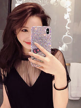 Load image into Gallery viewer, 苹果x手机壳硅胶女款8plus日韩可爱水钻iphonexsmax抖音同款iphone7潮牌网红情侣款xr个性创意满钻7p全包防摔