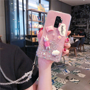 杨紫佟年同款三星s8手机壳s9+可爱s10plus卡通兔子note8少女心note9亲爱的热爱的硅胶九女小清新ins风防摔八