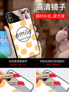 补妆镜华为p30手机壳女mate20全包防摔p30pro玻璃mate10潮牌p20lite硅胶mate20pro个性创意p20pro带挂绳p20