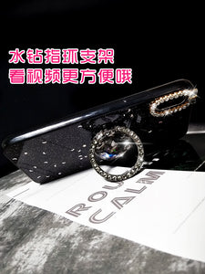 XS MAX亮片硅胶iphone8plus手机壳苹果X新款iphone7简约女款带钻支架8黑色iphonex软壳6透明8P带钻7P全包边XR