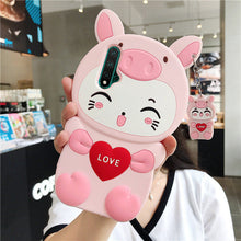 Load image into Gallery viewer, 华为nova5i手机壳卡通硅胶防摔nova3i手机套nova4可爱猫咪nooa5pro全包边P30创意个性潮萌女款挂脖软壳手机壳