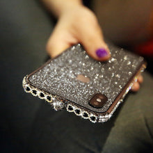Load image into Gallery viewer, 苹果x手机壳新款xs max水钻金属边框iphonex防摔满钻网红xR女闪粉8plus带钻7plus高档6p边框壳6splus个性创意