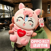 Load image into Gallery viewer, 可爱猫咪oppoA7X手机壳R17/A9X手机套OPPO R15/r11s卡通硅胶a73防摔A79t挂绳A5/A7x可爱全包边软保护壳少女潮