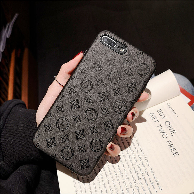 皮质iphoneXS max手机壳个性女款潮苹果7plus奢华硅胶套8plus全包防摔高档iphonexr新款情侣6S网红情侣软壳男