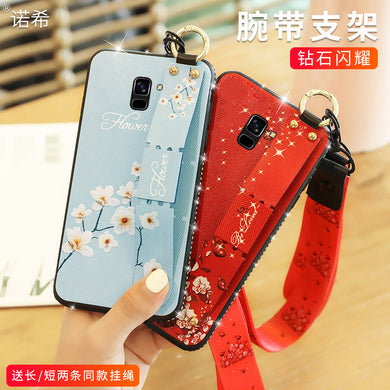 三星A72018手机壳galaxya7 2018硅胶软壳3星A72018腕带SamsungA72018保护套Galaxy a7 2018时尚潮女款