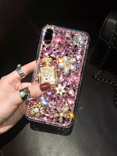 Load image into Gallery viewer, 大气潮牌苹果x手机壳8plus水钻香水瓶iPhone7plus软壳6s潮女iPhonexsmax保护套宝石6plus硅胶8X创意网红ins新