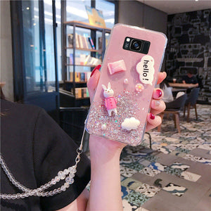 杨紫佟年同款三星s8手机壳s9+可爱s10plus卡通兔子note8少女心note9亲爱的热爱的硅胶九女小清新ins风防摔八