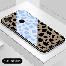 Load image into Gallery viewer, 小米8手机壳青春版探索屏幕指纹版8se豹纹玻璃镜面6x小米6全包防摔ins风小米9红米note7 pro网红女款潮挂绳5x