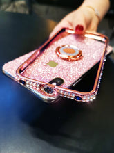 Load image into Gallery viewer, 苹果8plus手机壳水钻iphone7plus满钻6s金属边框带闪粉8女潮6plus镶钻苹果X边框奢华XR全包防摔xs网红max新款