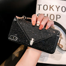 Load image into Gallery viewer, 潮牌零钱苹果8plus手机壳皮质X/Xr创意可斜挎挂绳iPhoneXsMax可以背的防摔6sp个性时尚7plus女款六八保护套XS