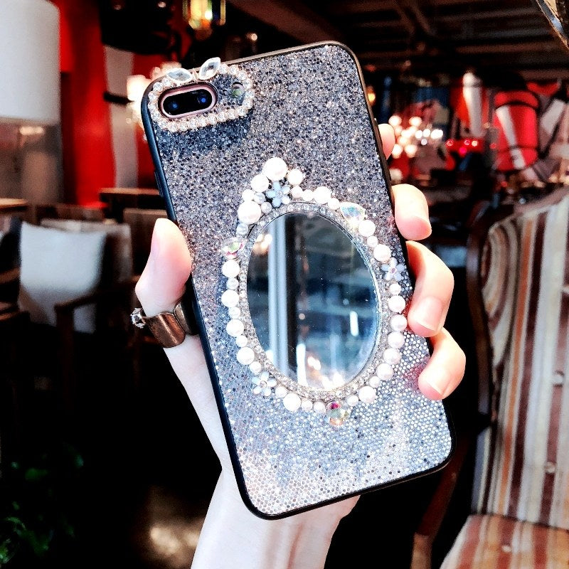 红米K20 PRO奢华渐变闪粉Note7 PRO镜子水钻Redmi7手机壳Note8网红女7A潮牌红米6/6A/6PRO全包边挂绳挂脖硅胶