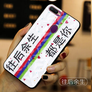 oppoa7x手机壳潮牌oppoA7X钻石纹玻璃a7x个性创意全包边防摔oppof9硅胶软壳磨砂网红情侣硬保护套女ins新品F9