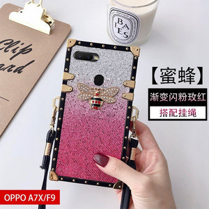 oppoa7x手机壳oppo a7x奢华闪粉0pp0f9蜜蜂opp潮女cph1823新款ooppF9 PBBM00防摔F9网红潮女oppo18013保护套