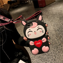 Load image into Gallery viewer, 可爱猫咪oppoA7X手机壳R17/A9X手机套OPPO R15/r11s卡通硅胶a73防摔A79t挂绳A5/A7x可爱全包边软保护壳少女潮