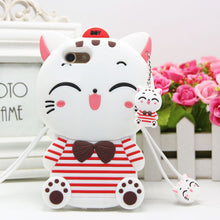 Load image into Gallery viewer, 招财猫iphonex手机壳xsmax卡通苹果7防摔8plus可爱xr硅胶套6s女xs