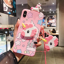 Load image into Gallery viewer, 少女独角兽OPPOA3手机壳A5硅胶A3S女款A37软壳A7可爱A5S超萌A71卡通A39保护套A57支架A59挂绳A59S粉色A73 A79
