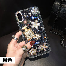 Load image into Gallery viewer, 大气潮牌苹果x手机壳8plus水钻香水瓶iPhone7plus软壳6s潮女iPhonexsmax保护套宝石6plus硅胶8X创意网红ins新