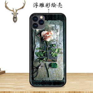 一剪玫瑰苹果iphone11手机壳苹果11promax奢华ins冷淡风防摔iPhone11pro保护套全包硅胶软壳女款