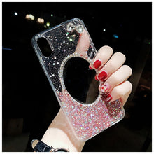 Load image into Gallery viewer, 苹果x手机壳潮牌iphone7plus带镜子时尚8p明星同款6s水钻奢华11promax女款xs软胶防摔闪粉xsmax不熬夜的网红