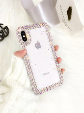 Load image into Gallery viewer, XSMAX抖音同款苹果x手机壳带钻XR全包边新款iphoneX女款X软壳iphone8plus硅胶套8P透明8水钻iphone7仙女7个性