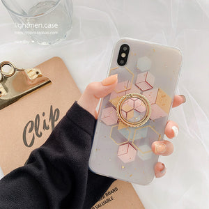 金箔支架壳11Pro/Max苹果X/XS/XR手机壳iPhone6s/8plus/7女6p硅胶