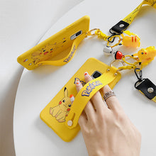 Load image into Gallery viewer, 三星s9手机壳女款腕带s10plus皮卡丘s10防摔挂脖绳三星s10+创意s10e可爱挂饰S9PLUS手机套卡通三星s9+保护套
