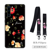 Load image into Gallery viewer, 佳朗华为P30手机壳男女款防摔磨砂硅胶全包个性创意P30lite网红卡通简约文艺清新p30Pro保护套复古花潮流情侣