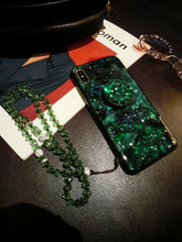 Load image into Gallery viewer, 祖母绿苹果X手机壳女iPhone7plus支架XR挂绳8网红xs潮牌max水钻6s