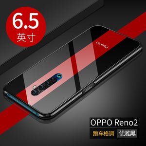 opporeno2手机壳OPPO reno2高档玻璃保护套0pp0金属边框Reno2男全包女防摔潮款超薄网红限量版潮牌个性创意