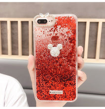 Load image into Gallery viewer, 苹果x手机壳6s女潮牌流沙奢华iphone8大气带钻7plus韩国网红新款xsmax软全包防摔立体水钻xr皇冠液体11promax