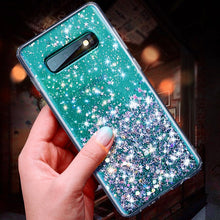 Load image into Gallery viewer, 三星s10手机壳s8+保护套s9透明软硅胶三星s10+全包防摔硬超薄s9+奢华闪粉星空网红潮牌女款个性创意十plus