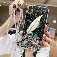 Load image into Gallery viewer, 三星s9手机壳镶钻超薄s8保护套note8黑色闪粉透明三星s9plus防摔时尚s8plus个性女生新款创意包边硅胶奢华